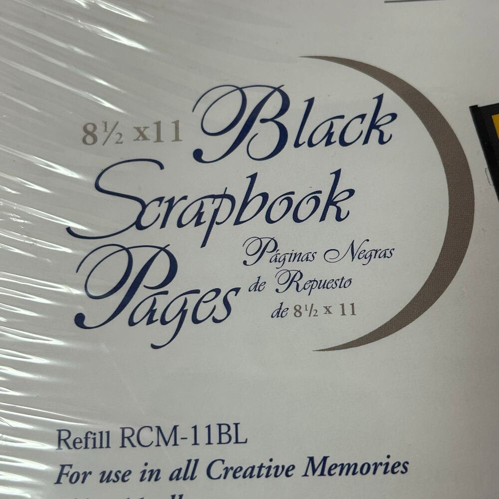 Lot 4 Creative Memories NIP Black Scrapbook Pages 8 1/2X11 Refills Scrapbooking - Picture 4 of 9
